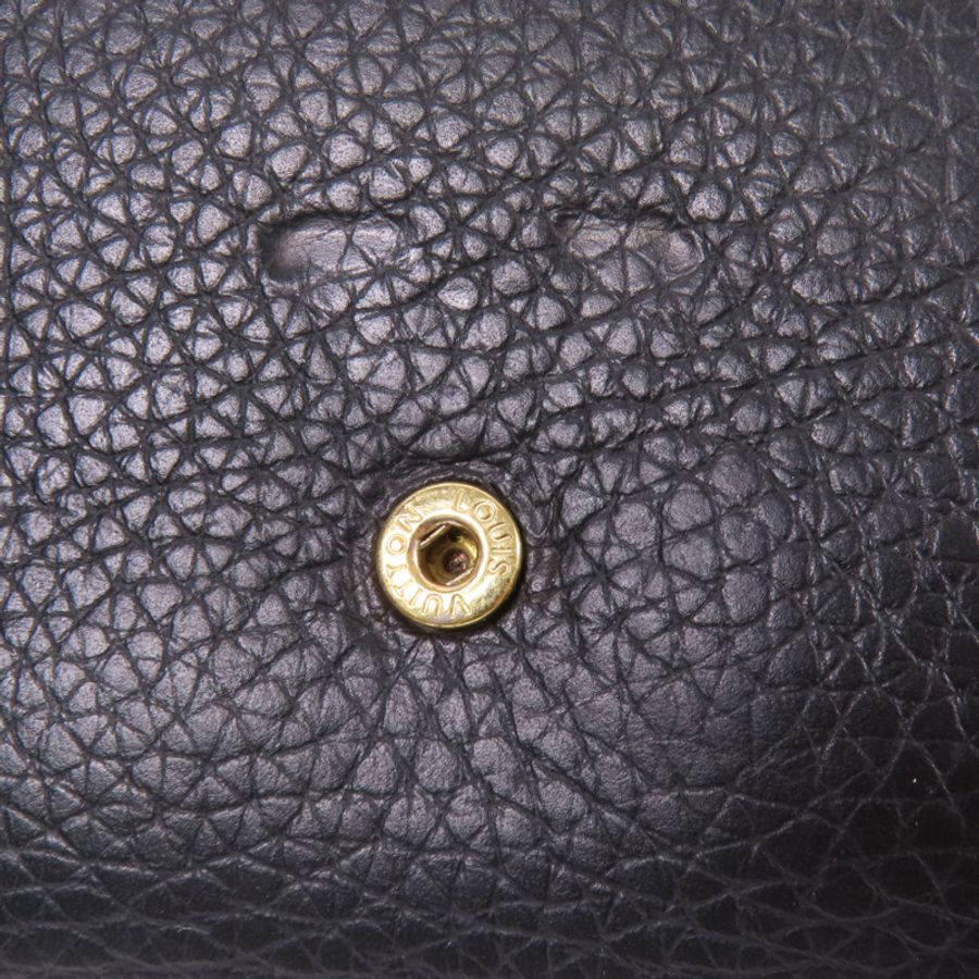 LOUIS VUITTON Taurillon Capucines Compact Trifold Wallet金扣錢包-10