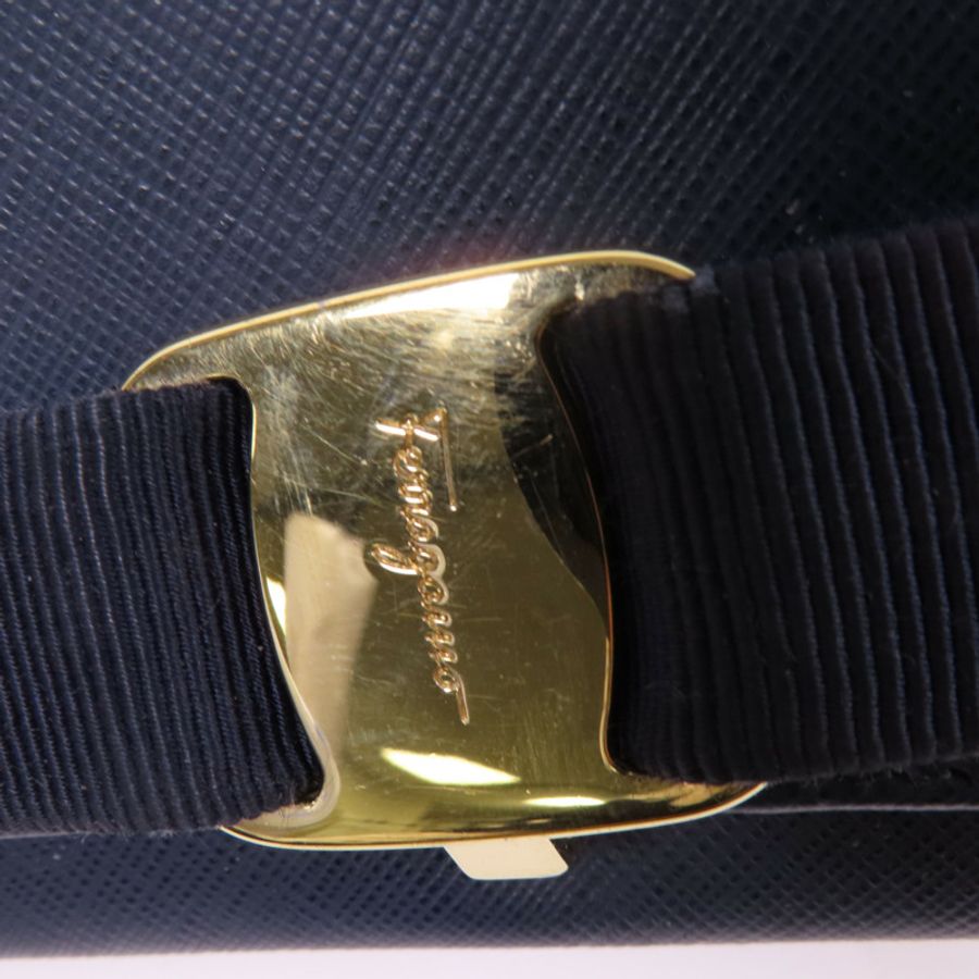 Salvatore Ferragamo 牛皮皮革Long Bifold Wallet金扣長錢包-4
