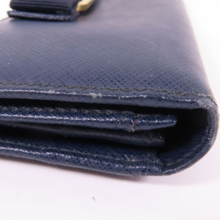 Salvatore Ferragamo 牛皮皮革Long Bifold Wallet金扣長錢包-7