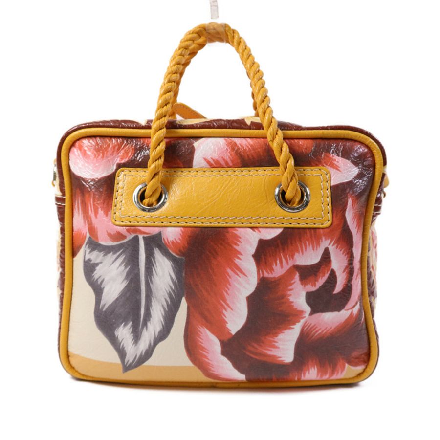 BALENCIAGA 塗層帆布Floral Blanket Square Messenger銀扣手挽肩背兩用袋-1