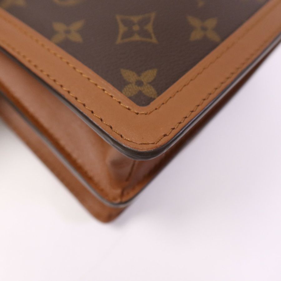 LOUIS VUITTON Monogram Reverse Dauphine MM金扣肩背袋-7