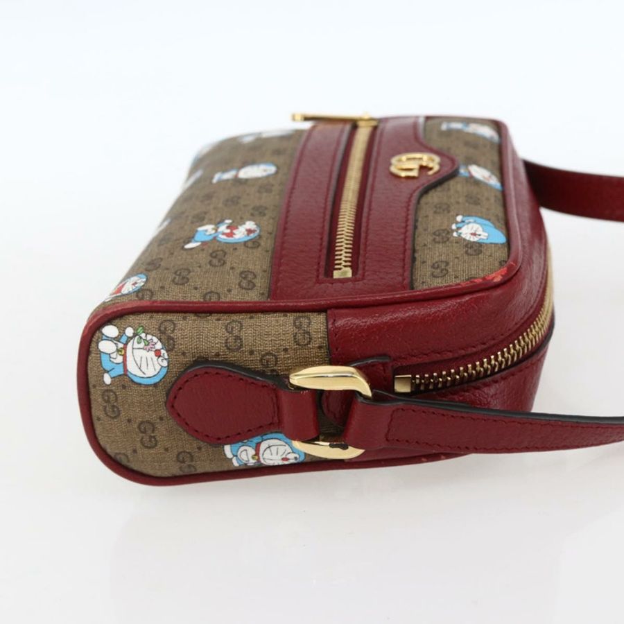 【日本直送】GUCCI GUCCI × 哆啦A夢 Micro GG Supreme 包 PVC 米色 金色 647784 正品 149862SM-3