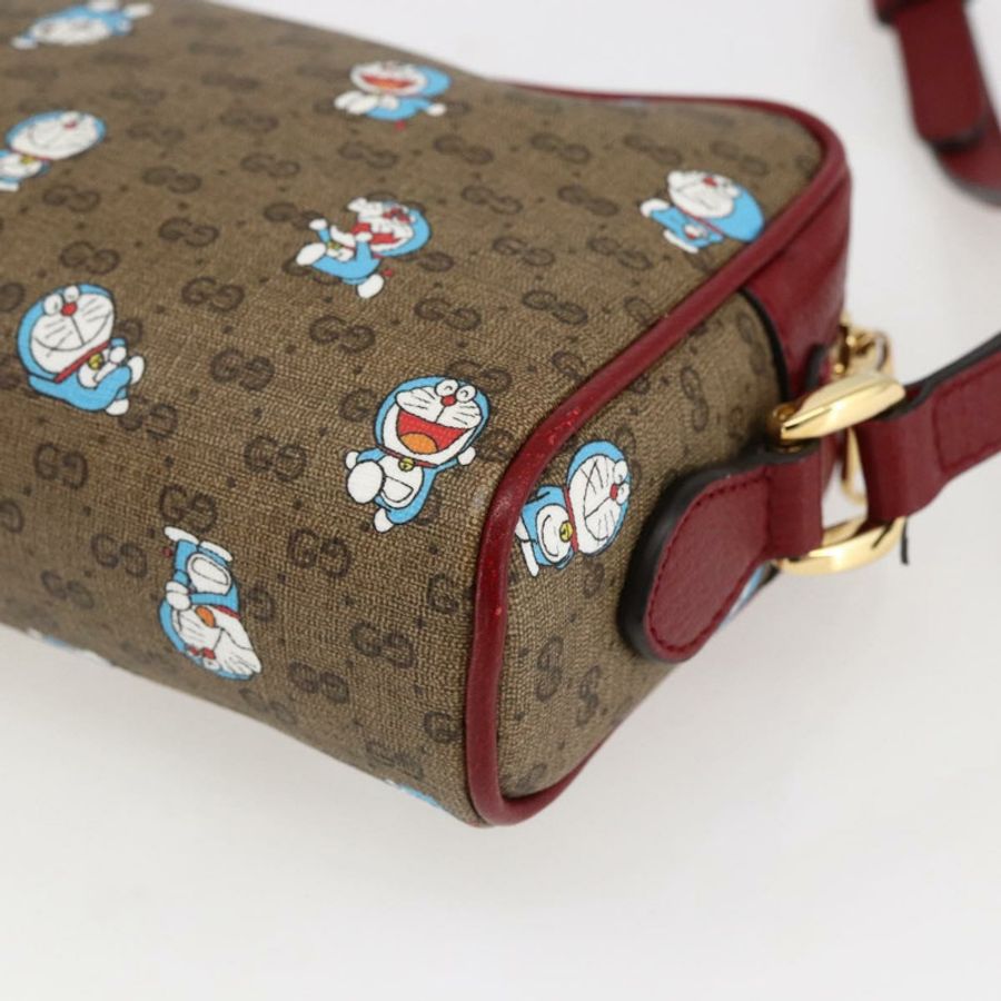 【日本直送】GUCCI GUCCI × 哆啦A夢 Micro GG Supreme 包 PVC 米色 金色 647784 正品 149862SM-15