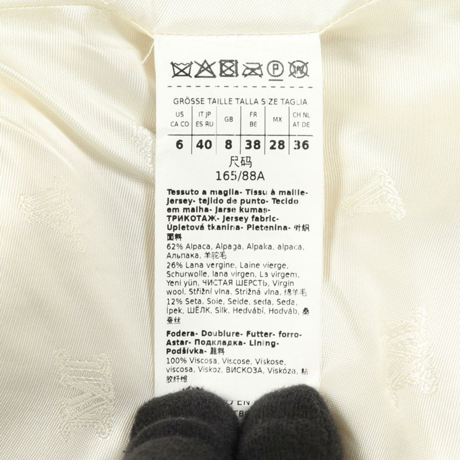 MAX MARA TEDDY 泰迪熊圖案 其他外套 羊毛 絲綢 羊駝毛 白色 二手 女款-4