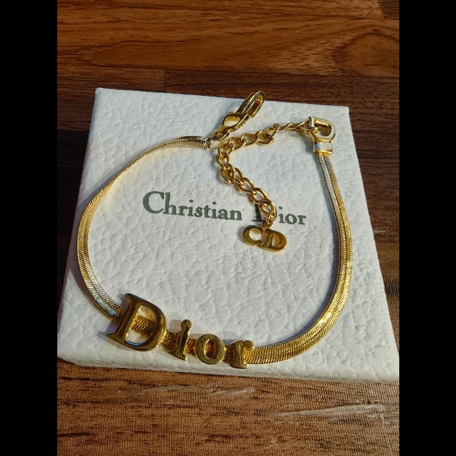 日本帶回絕版Christian Dior Logo 手鍊,附盒子-0