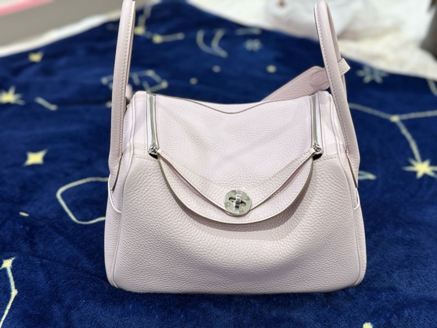 Hermes Lindy26 夢幻紫 銀釦 U刻 TC皮-1