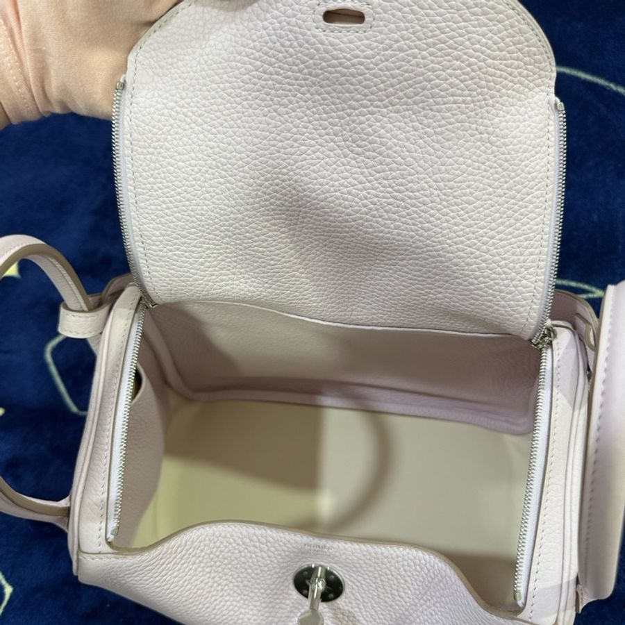 Hermes Lindy26 夢幻紫 銀釦 U刻 TC皮-4