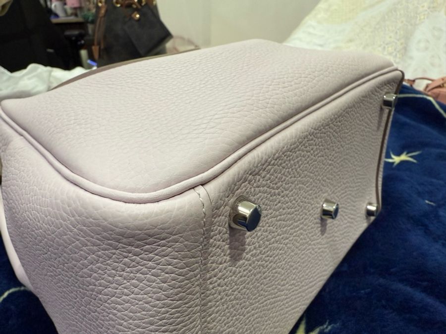 Hermes Lindy26 夢幻紫 銀釦 U刻 TC皮-6