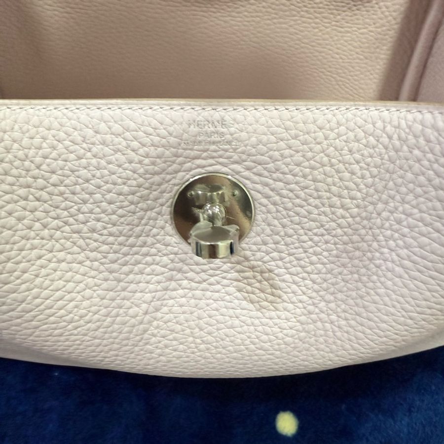 Hermes Lindy26 夢幻紫 銀釦 U刻 TC皮-14