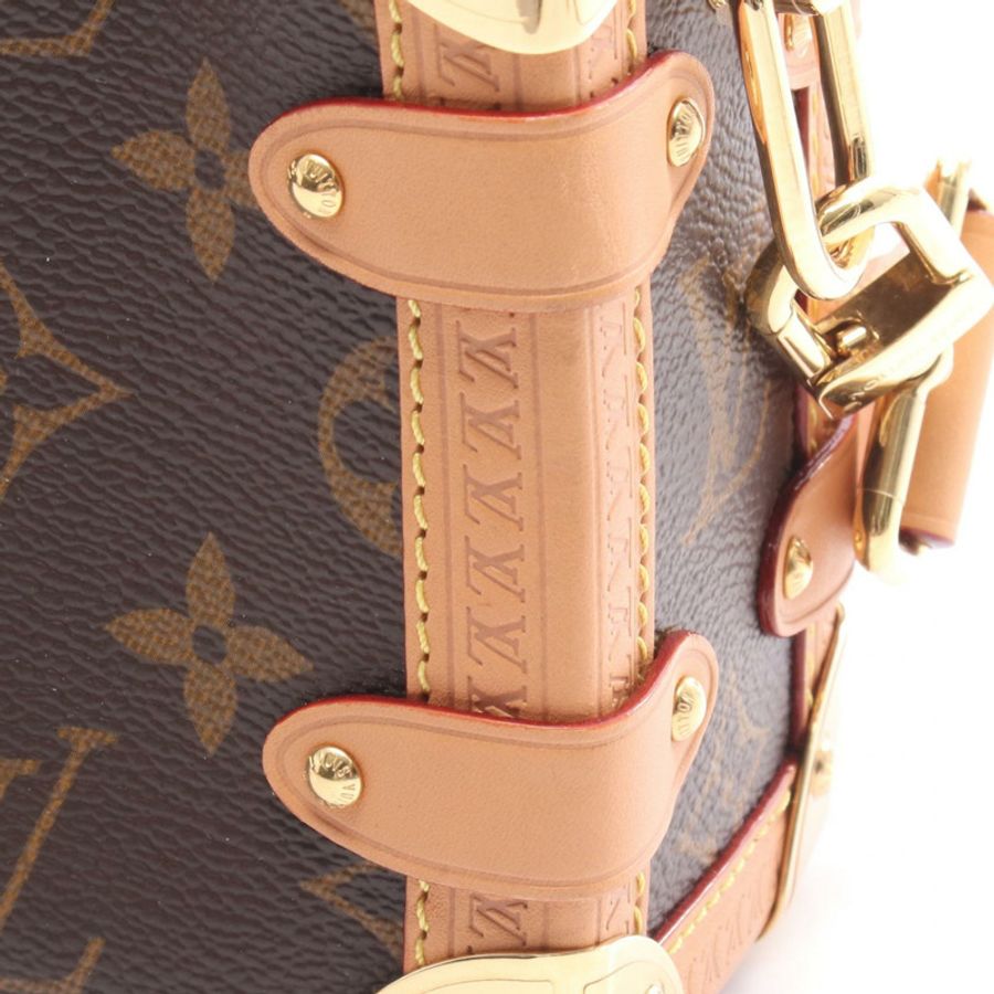 路易威登 Side Trunk PM 單肩手提包 M46815 Monogram 帆布 棕色 二手-4