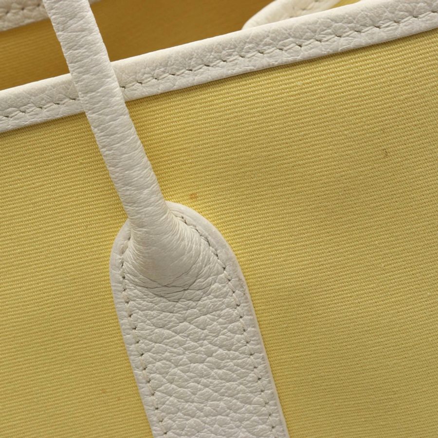HERMES 花園派對 TPM 托特包 R Toile officier Negonda White Soufre SHW-8