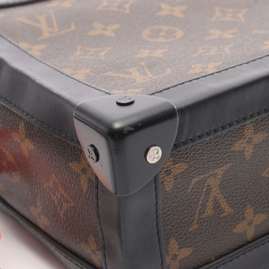路易威登 Soft Trunk 單肩包 M44427 Monogram 帆布皮革 棕色 黑色-8