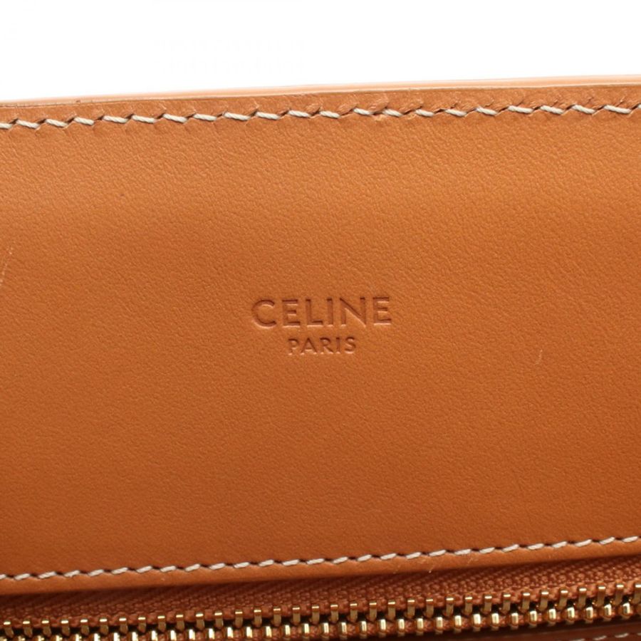 CELINE 小號筆電 Cabas 手提斜背包 192082BNZ 帆布皮革-3