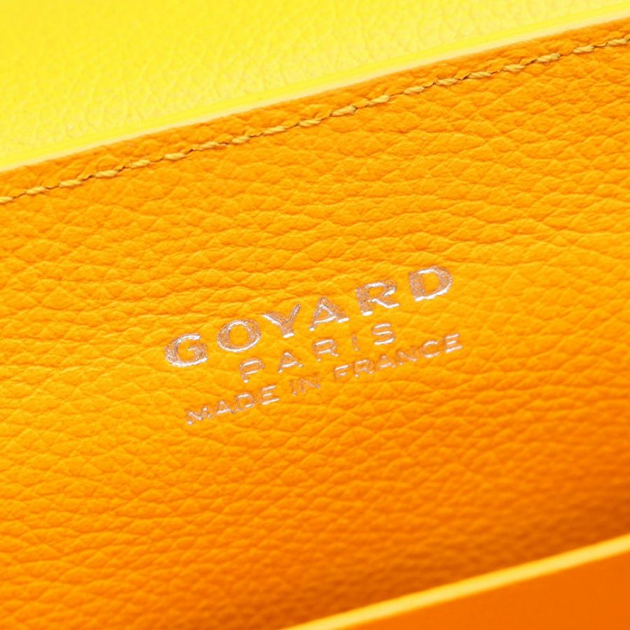 GOYARD Saigon 迷你斜背包 SAIGONMINTY08CL08P 帆布皮革 黃色-3