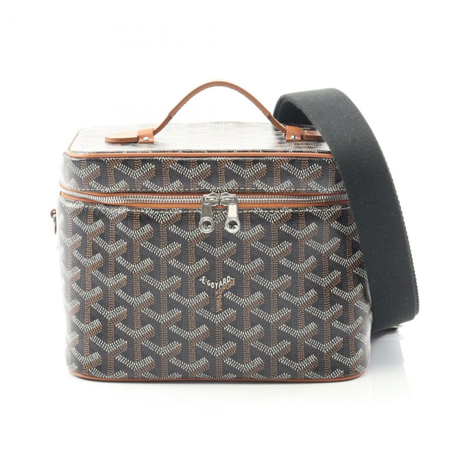 GOYARD Muse Vanity 斜背單肩包 PVC塗層帆布皮革 二手-0