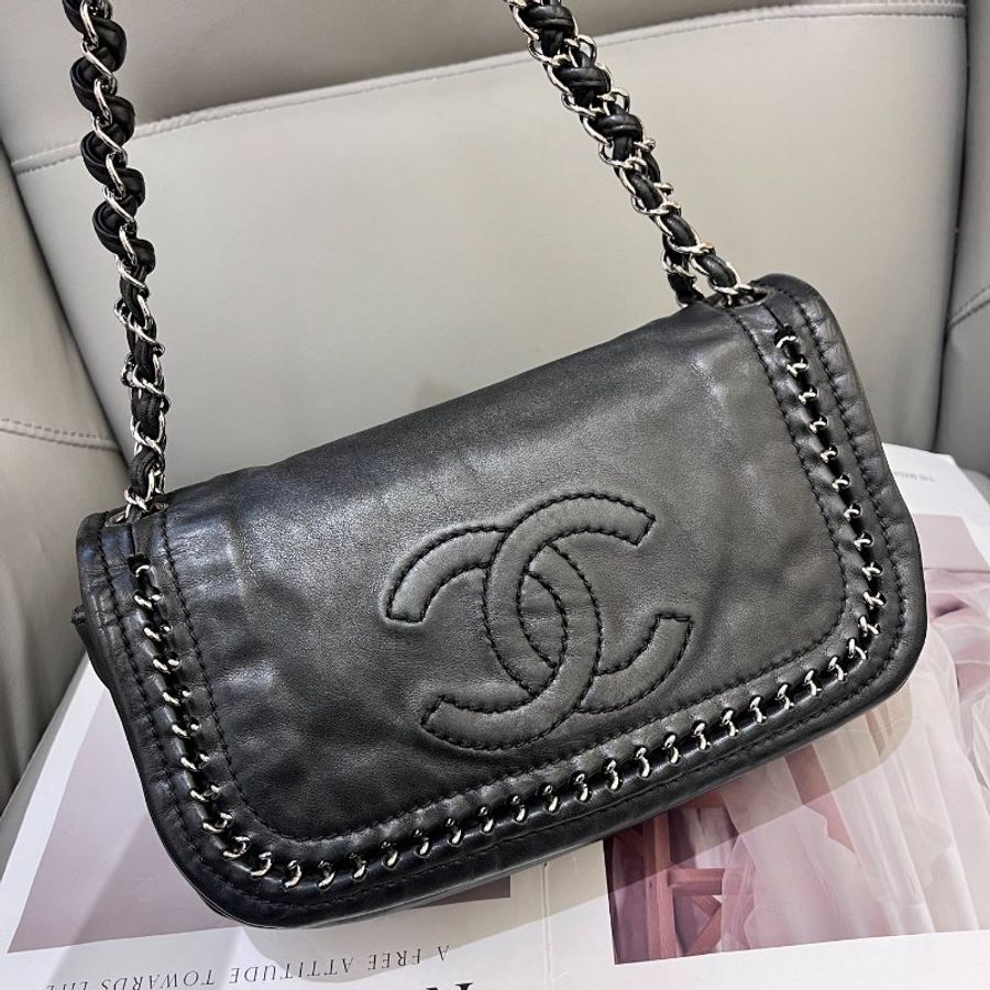 香奈兒/Chanel 滾邊南瓜腋下機場包-6