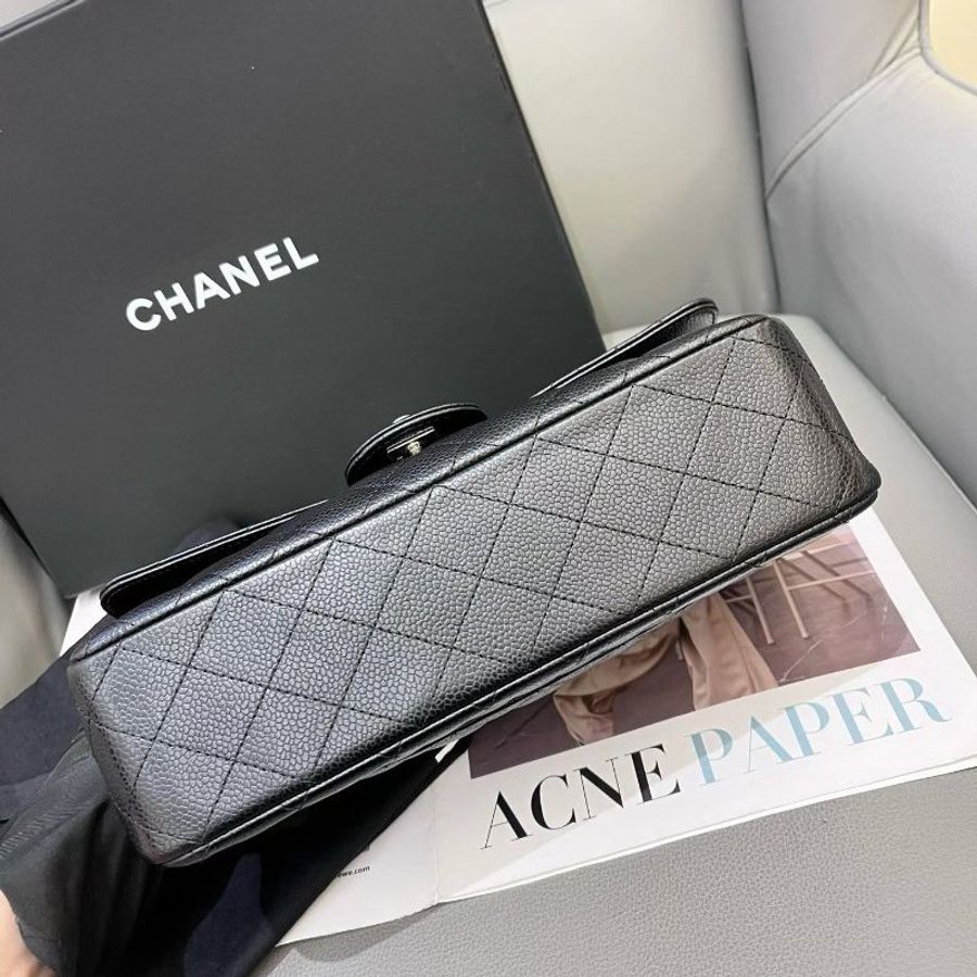 閒置新 香奈兒/Chanel 黑銀CF中號鏈條包-7