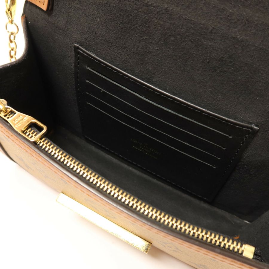 LOUIS VUITTON Monogram Reverse Dauphine金扣鏈帶肩背袋-4