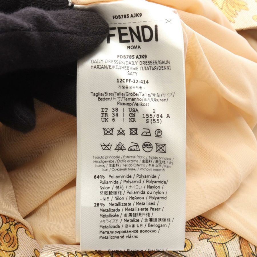 FENDI × VERSACE 洋裝 尼龍材質 黃金黑 #38 二手女裝-3