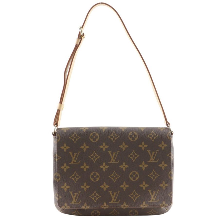 路易威登 Musette Tango 單肩包，短包 M51257，Monogram 帆布，2000 年款，棕色，SP0010，A5，磁扣，女士款-0