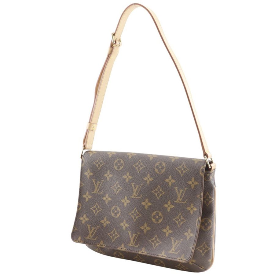 路易威登 Musette Tango 單肩包，短包 M51257，Monogram 帆布，2000 年款，棕色，SP0010，A5，磁扣，女士款-1