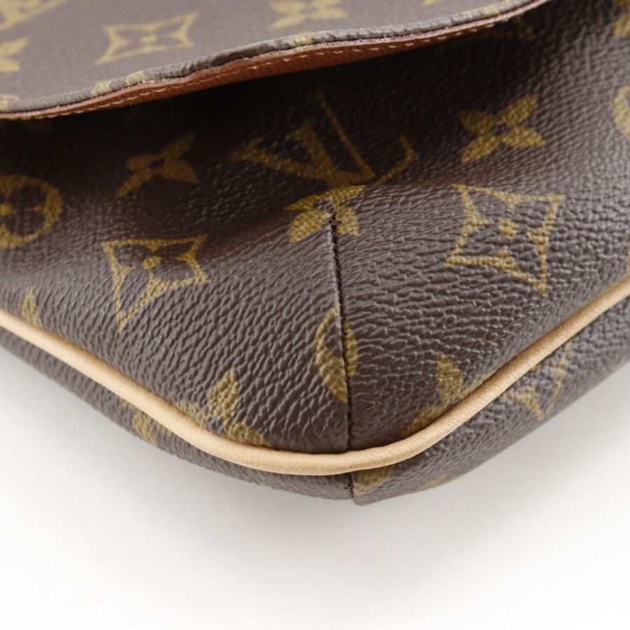路易威登 Musette Tango 單肩包，短包 M51257，Monogram 帆布，2000 年款，棕色，SP0010，A5，磁扣，女士款-3