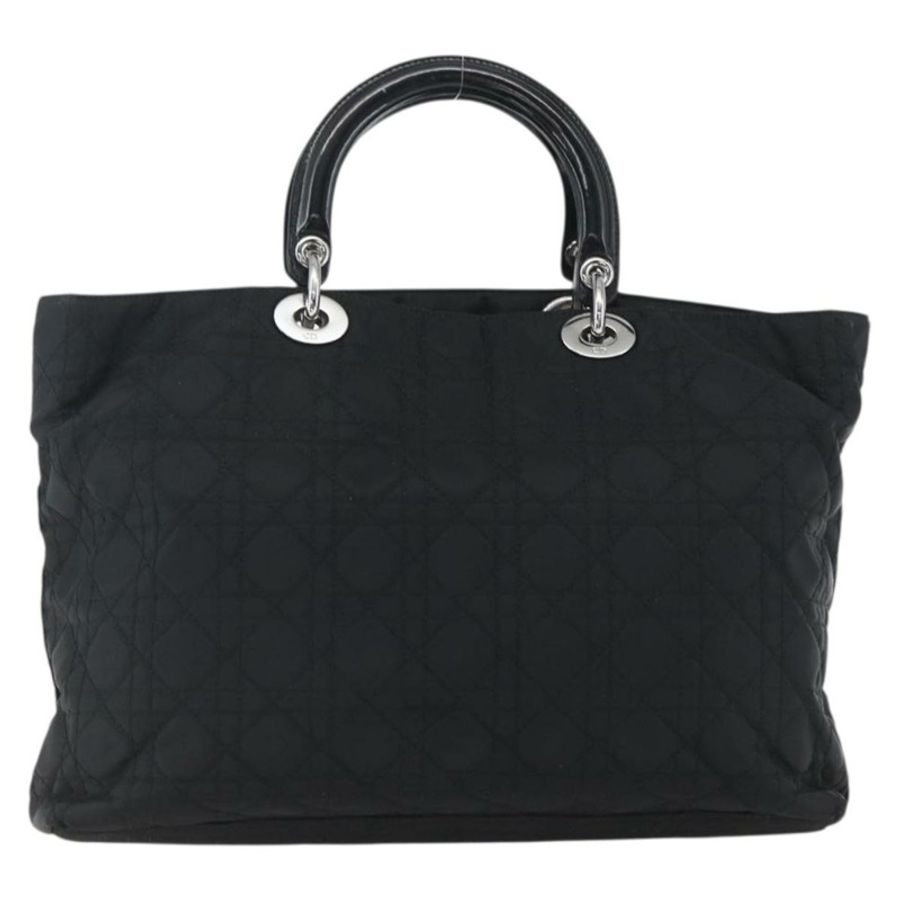 【日本直送】Christian Dior Lady Dior 手提包 尼龍 黑色 銀色 正品 ep13131-1