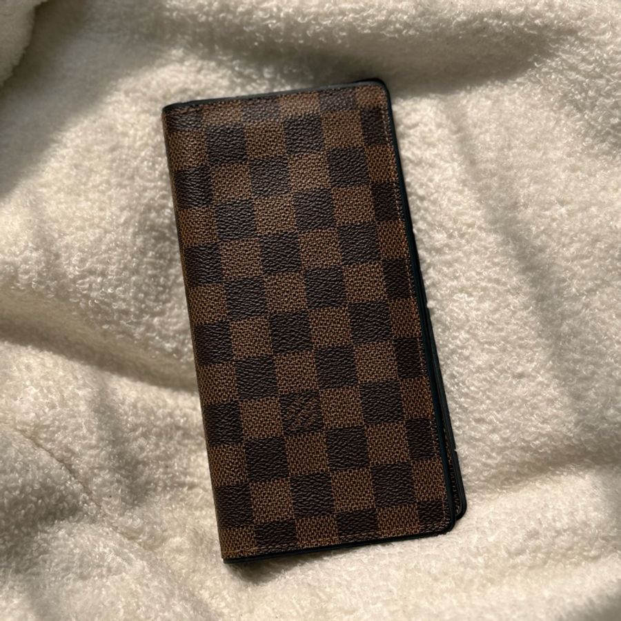 Lv棋盤格長夾 🔹內裏少見深藍拼接-1