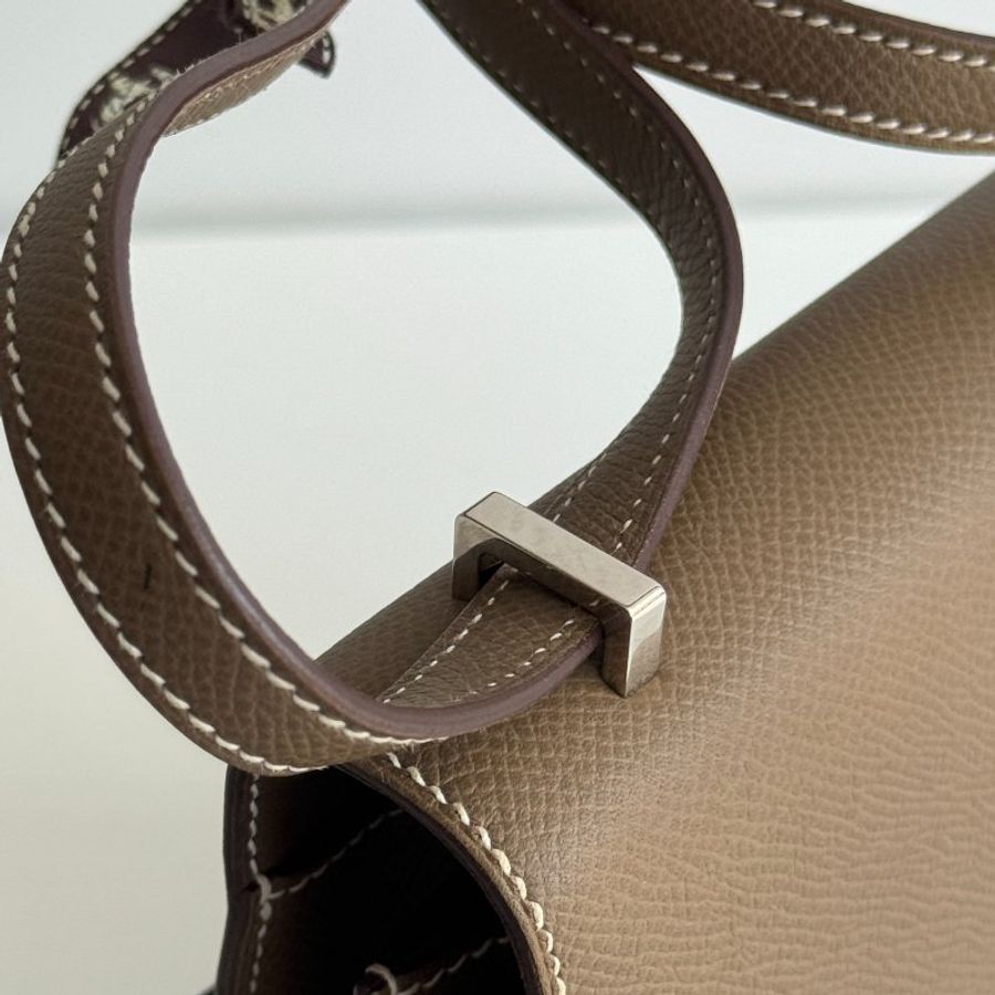 99新🆕 Hermès 愛馬仕 Mini Constance 大象灰色銀釦-7