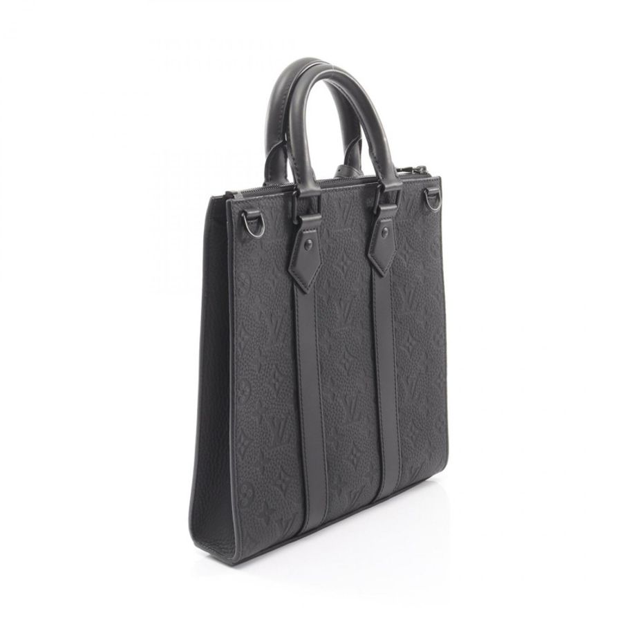 路易威登 Sac Plat 斜背手提包 M21884 Monogram Taurillon 皮革-1