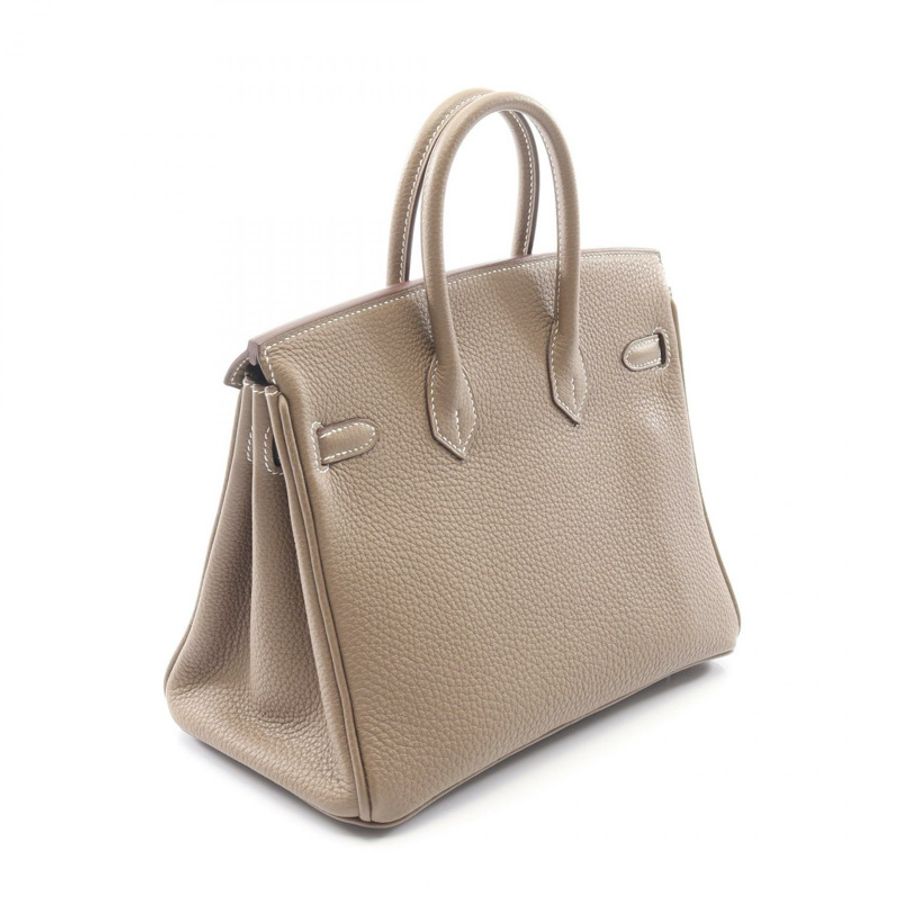 愛馬仕 Birkin 25 手提包,U Togo 皮革,灰褐色,二手,帶五金配件-1
