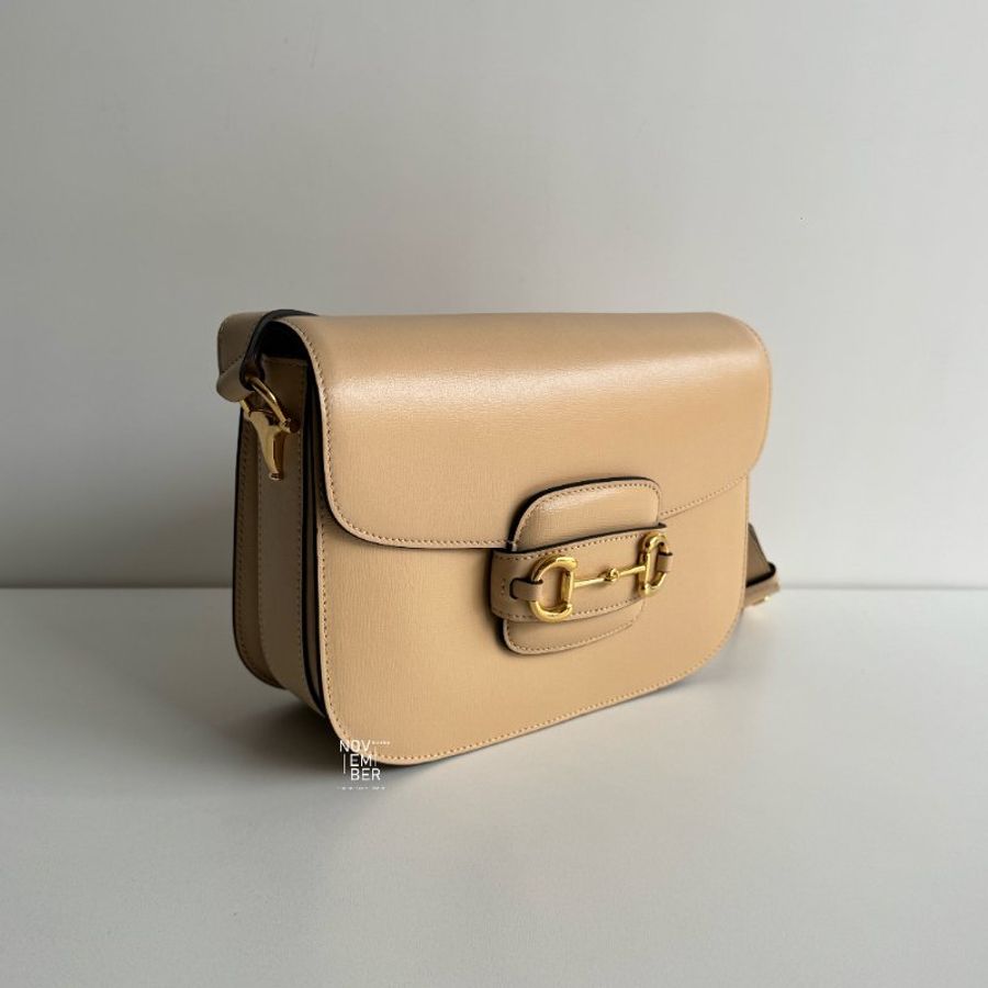 99新🆕 Gucci 古馳 1955 馬鞍包 奶茶色-1