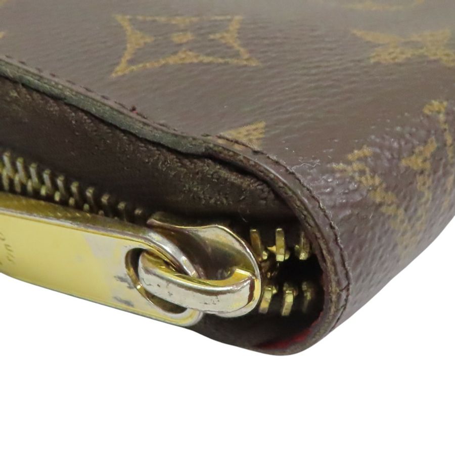 棕色 原花帆布 Zippy 拉鍊長夾【LOUIS VUITTON LV 路易威登】 M41896-8