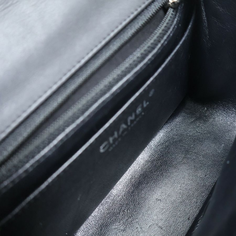 深綠色 菱格紋 漆皮 Mini Classic 肩背包 無卡【CHANEL 香奈兒】 A35200-4