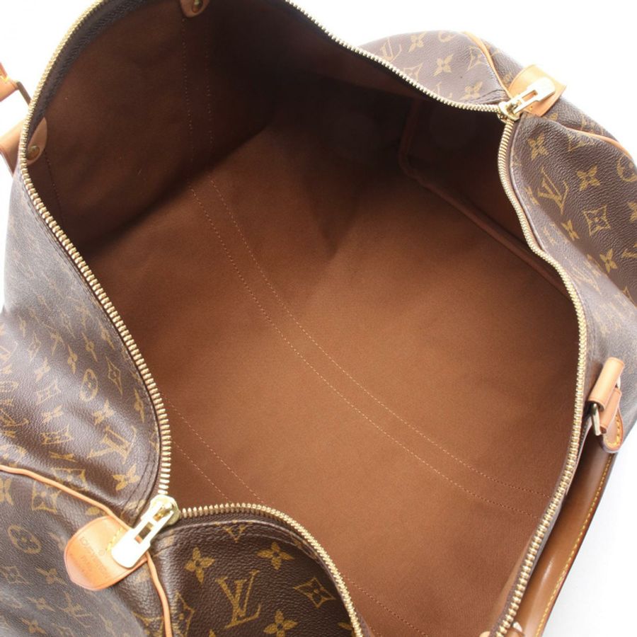 路易威登 Keepall 55 旅行手提包 M41424 Monogram 皮革 棕色 二手 LV-2