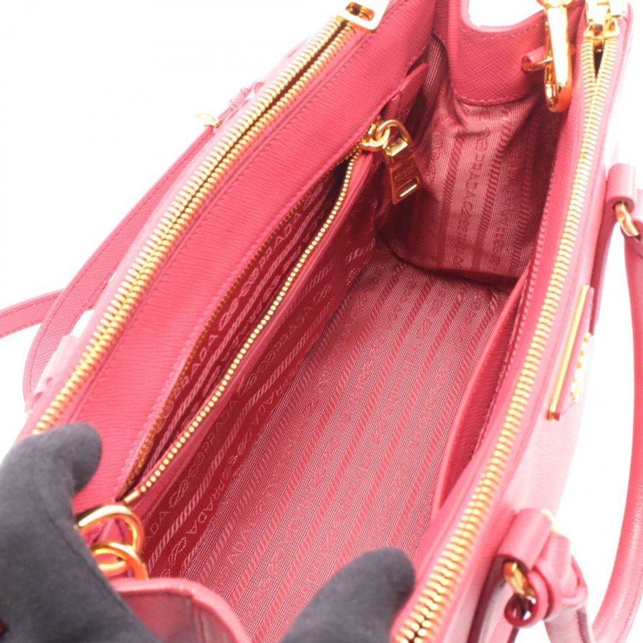 PRADA SAFFIANO LUX Galleria 肩挎斜背包 BN2863 粉紅色皮革 二手-2