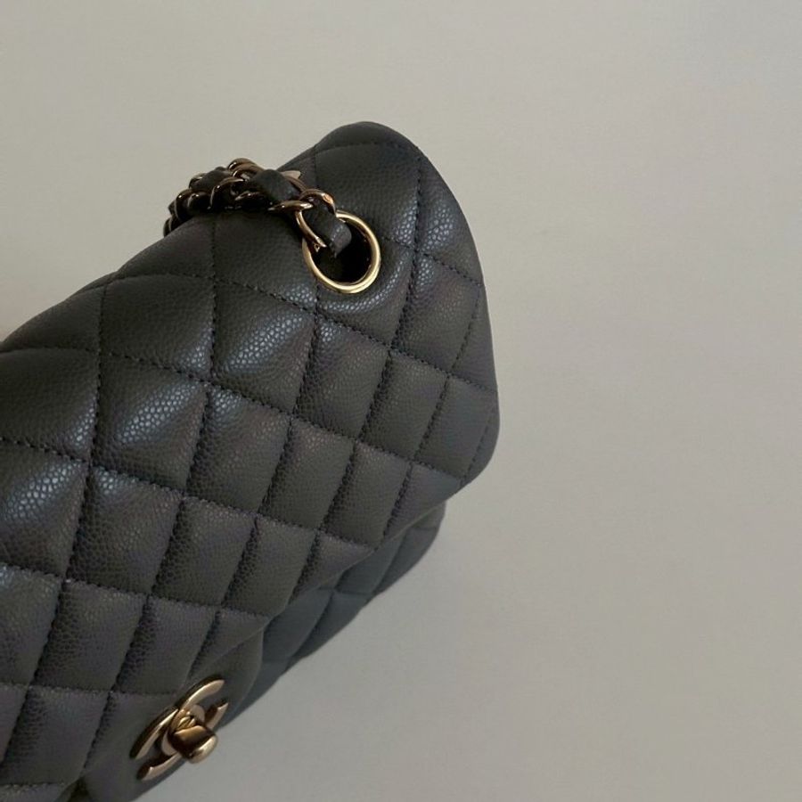 98新🫰🏻 Chanel 香奈兒 CF23 金屬灰色金釦-18