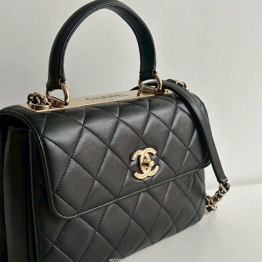 98新🖤 Chanel 香奈兒 Trendy CC 25cm 黑金-2