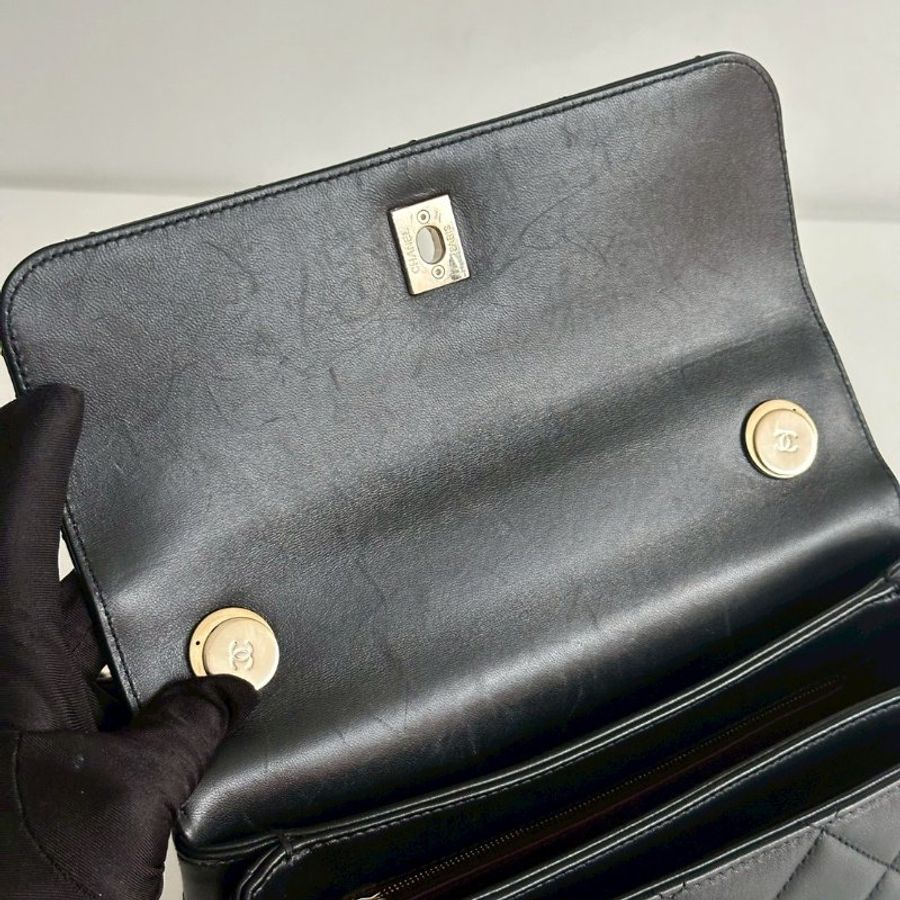 98新🖤 Chanel 香奈兒 Trendy CC 25cm 黑金-14