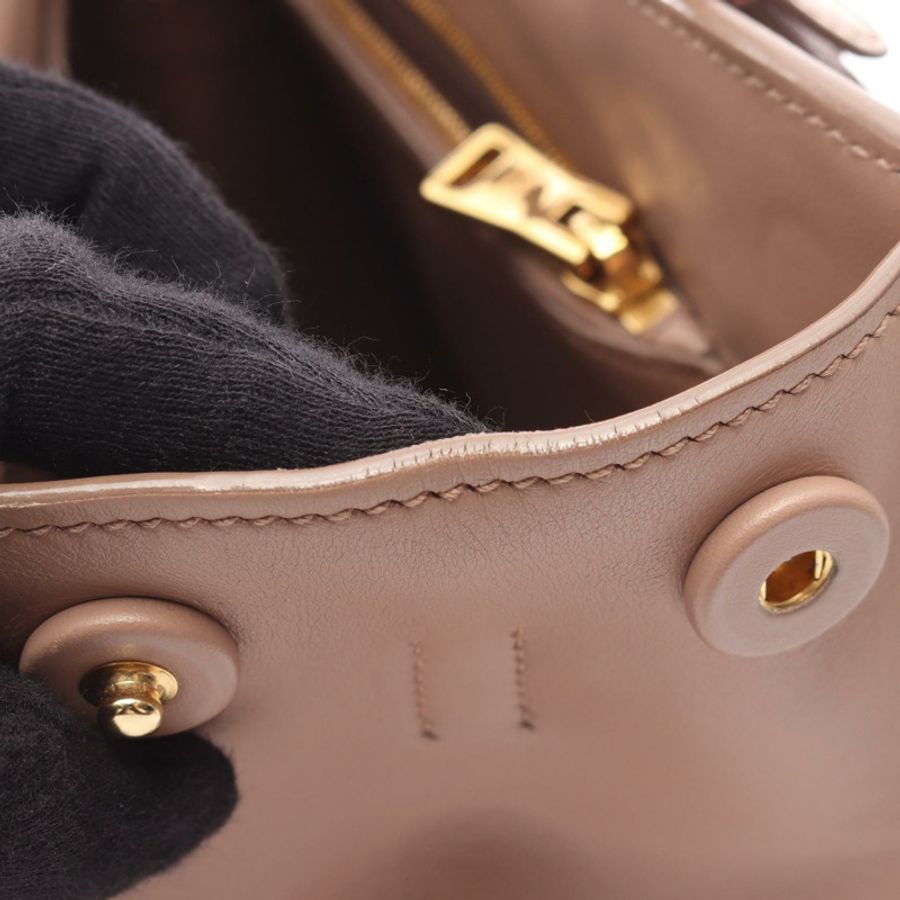PRADA SAFFIANO CUIR C Monochrome 單肩手提包,粉紅色皮革,二手女款-13