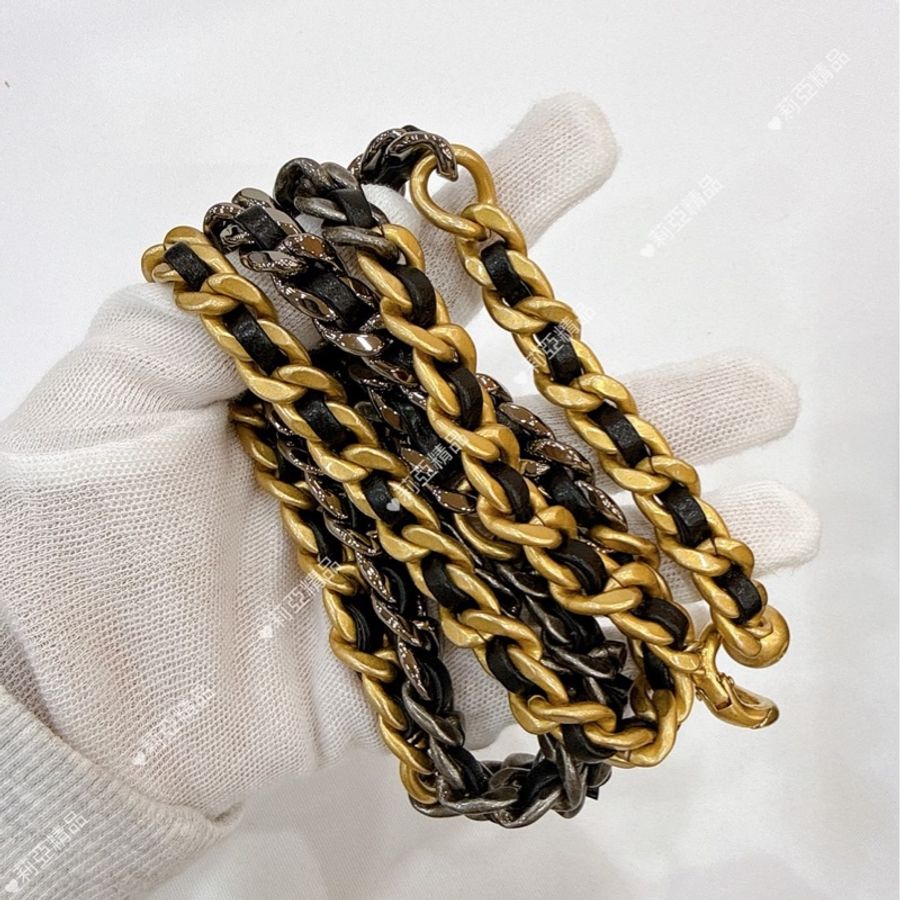 莉亞精品♡ Chanel AP3774 黑金19腰包 二手-14