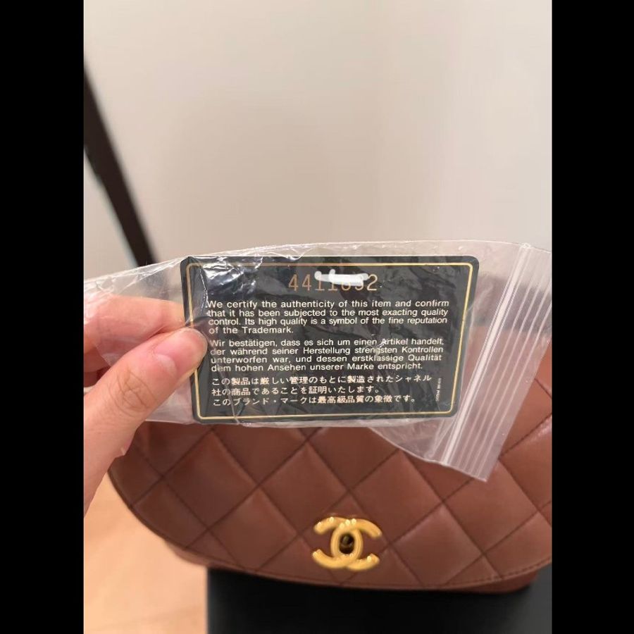 Chanel 香奈兒 24k金vintage 焦糖巧克力金扣kelly中古包 卡標齊-10