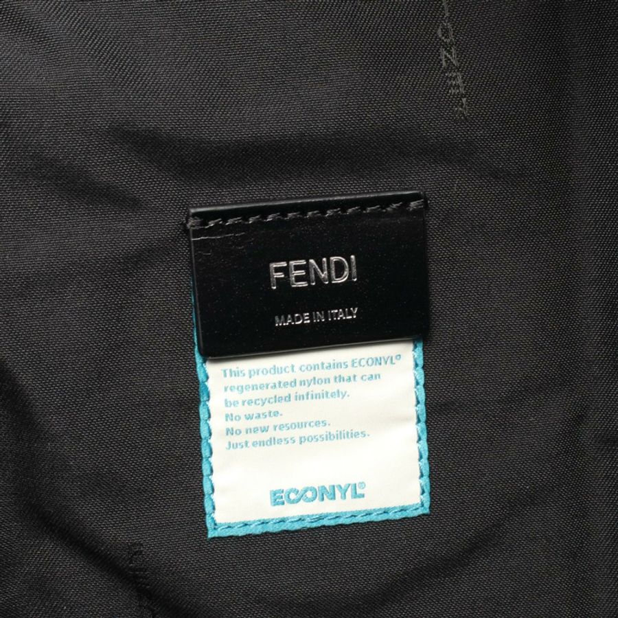 FENDI Zucca 雙肩包 8BZ040 尼龍皮革 棕色 黑色 黃色 二手 男女通用-3
