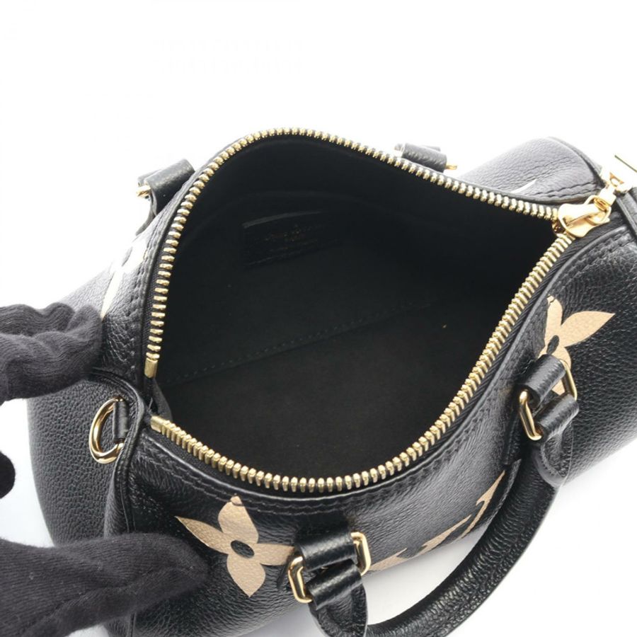 路易威登 Papillon BB 雙色手提包 M45980 Monogram empreinte 皮革 BK-2
