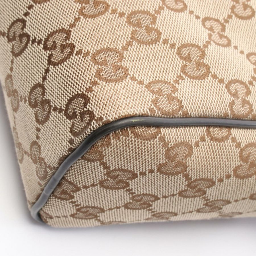 GUCCI GG帆布單肩斜背包 449173 KY9KN 皮革 米棕色 二手-6