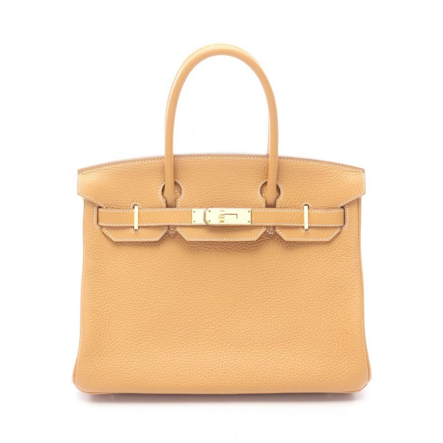 愛馬仕 Birkin 30 手袋 R Taurillon Clemence 天然貂皮色 GHW 二手女士-0