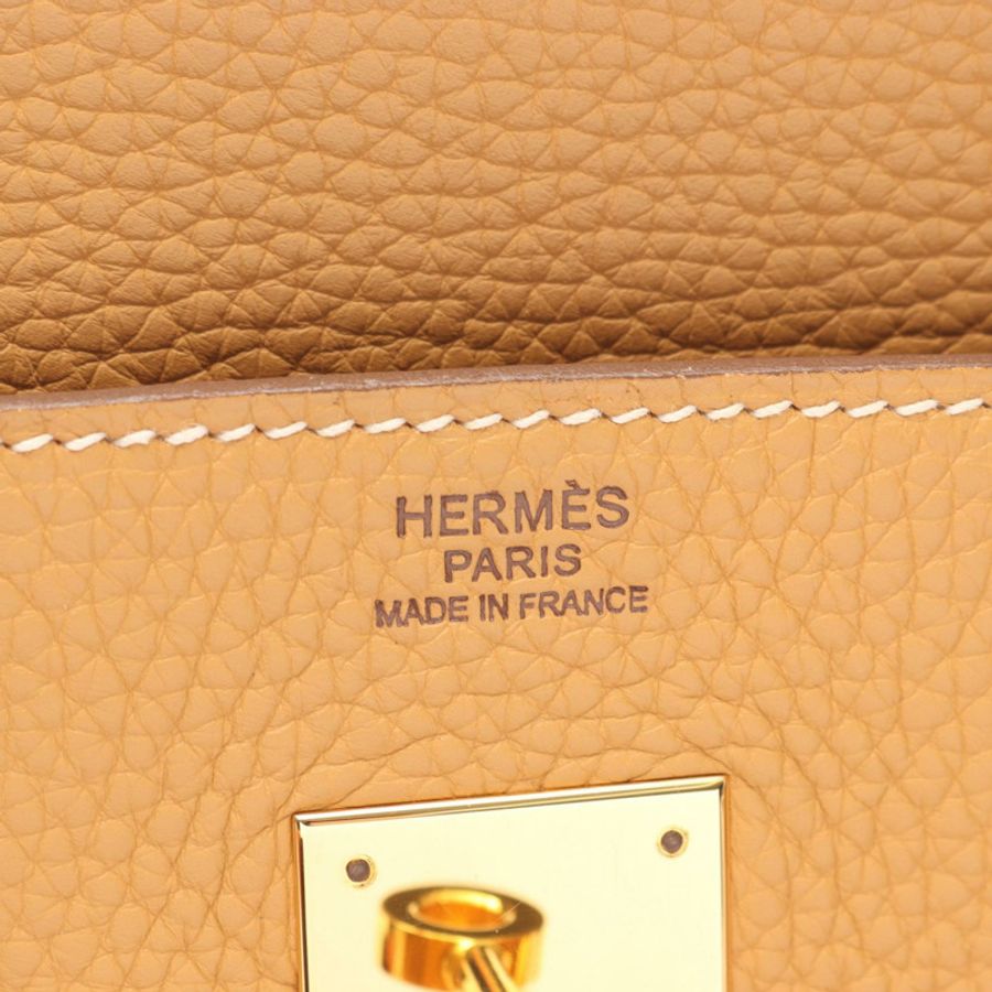 愛馬仕 Birkin 30 手袋 R Taurillon Clemence 天然貂皮色 GHW 二手女士-3