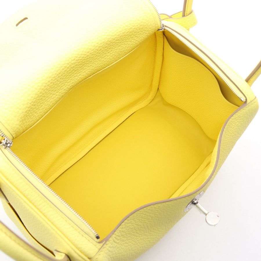 愛馬仕 Lindy 26 單肩包 B Taurillon Clemence Limoncello 二手女士 SHW-2