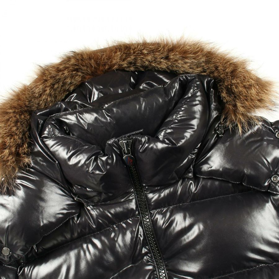 MONCLER MAYA 男士黑色尼龍羽絨外套(二手)-7