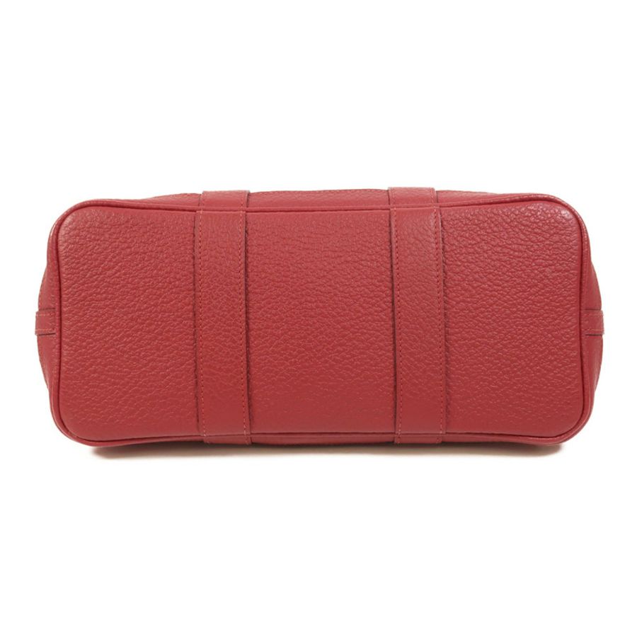HERMES 帆布Garden Party TPM銀扣手挽袋Rouge Casaque-3